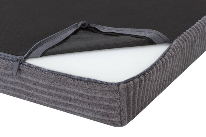 Legowisko materac dla psa Welsti ciemny szary gładki kość M 70x50 wigofil