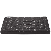 Legowisko materac dla psa Welsti ciemny szary srebrne kości i łapki M 70x50 wigofil