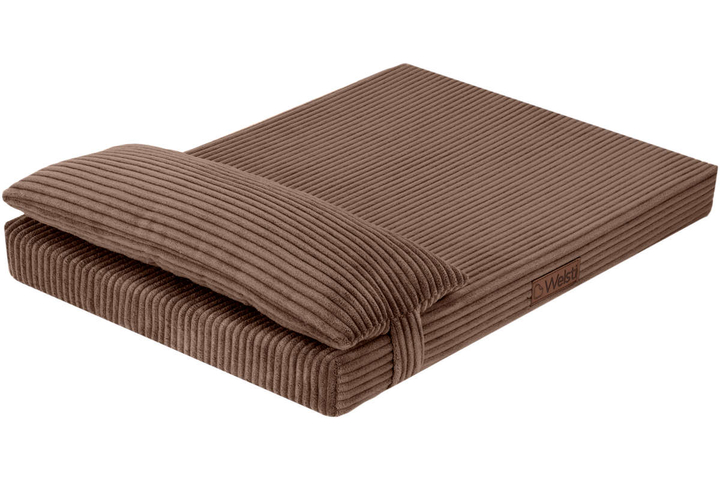 Legowisko materac dla psa Welsti ciemny szary gładki kość M 70x50 wigofil