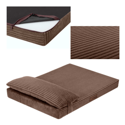 Legowisko materac dla psa Welsti ciemny szary gładki kość M 70x50 wigofil