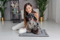 Legowisko mata dla psa Welsti szary melanż len kość M 70x50 wigofil