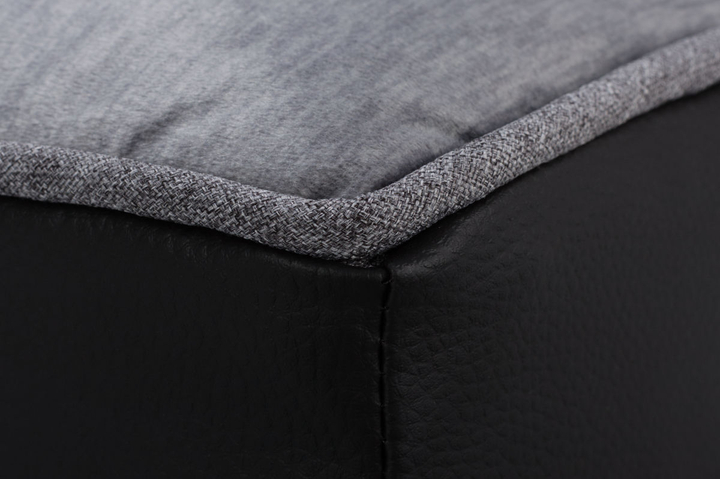 Legowisko materac dla psa Welsti ciemny szary srebrne kości i łapki M 70x50 antypoślizgowy