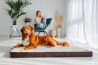 Legowisko materac dla psa Welsti ciemny szary srebrne kości i łapki XL 130x90 antypoślizgowy