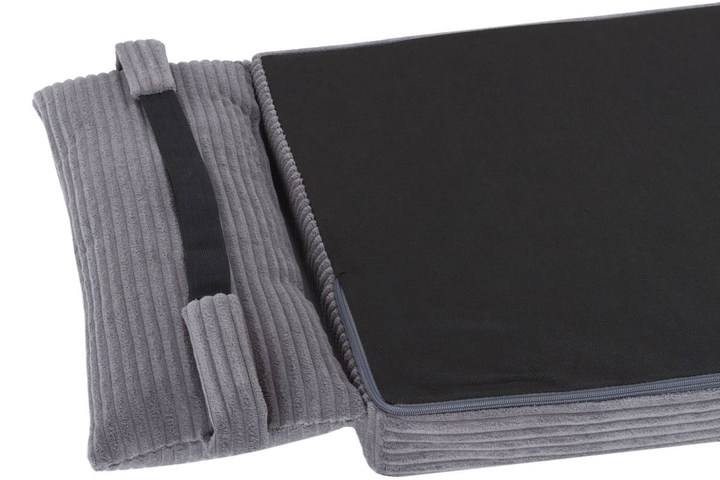 Legowisko materac dla psa Welsti ciemny szary gładki kość M 70x50 wigofil