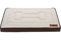 Legowisko materac dla psa Welsti ciemny szary srebrne kości i łapki L 100x70 antypoślizgowy