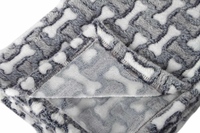 Kocyk dla psa Welsti w białe i szare kosteczki L 100x70