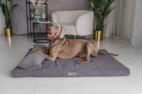 Legowisko materac dla psa Welsti ciemny szary gładki kość M 70x50 wigofil