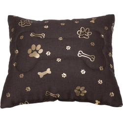 Poduszka dla psa EcoHomeGarden ciemna szara piesek z kością kodura 30x30