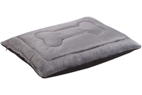 Legowisko poducha dla psa Welsti szara futerko kość L 100x70 antypoślizgowa