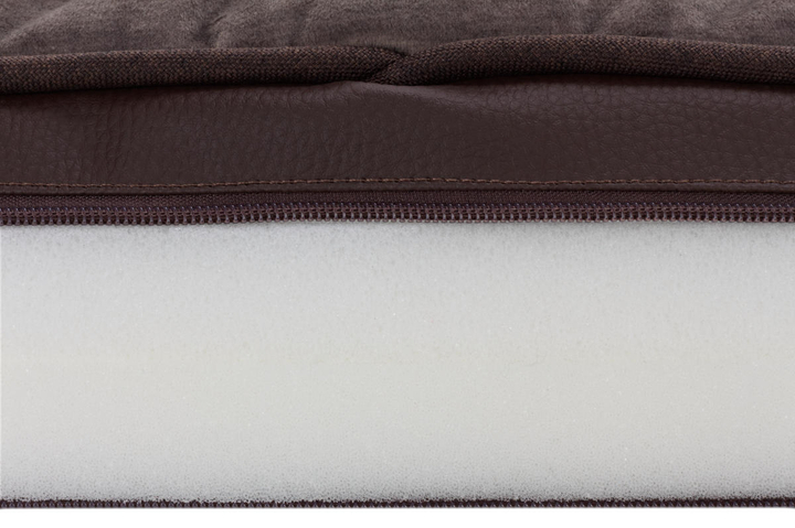 Owalne legowisko kojec dla psa Welsti ciemny szary srebrne kości i łapki L 68x55 antypoślizgowy