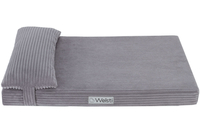 Legowisko materac dla psa Welsti ciemny szary gładki kość M 70x50 wigofil