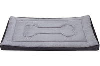 Legowisko materac dla psa Welsti ciemny szary srebrne kości i łapki L 100x70 wigofil