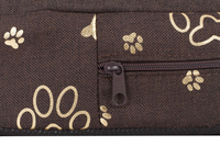 Owalne legowisko kojec dla psa Welsti ciemny szary srebrne kości i łapki XL 80x67 antypoślizgowy