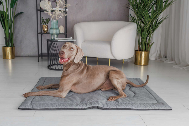 Legowisko mata dla psa Welsti szary melanż len kość XL 130x90 wigofil