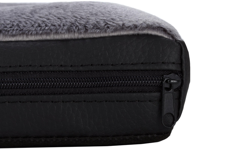 Legowisko materac dla psa Welsti ciemny szary srebrne kości i łapki M 70x50 wigofil