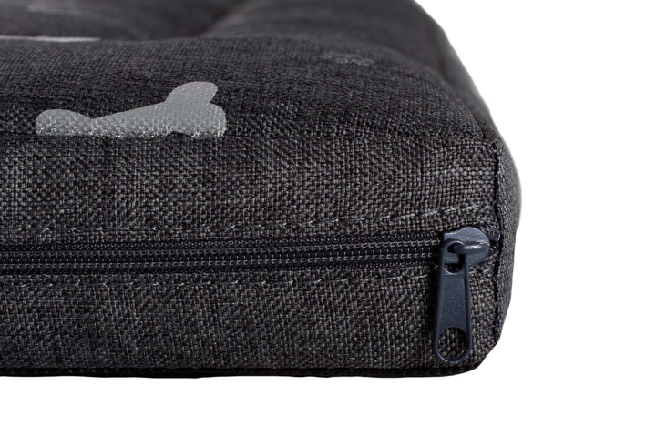 Legowisko materac dla psa Welsti ciemny szary srebrne kości i łapki XL 130x90 wigofil