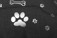 Poduszka dla psa EcoHomeGarden ciemna szara piesek z kością kodura 30x30