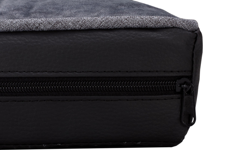 Legowisko materac dla psa Welsti ciemny szary srebrne kości i łapki L 100x70 antypoślizgowy