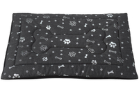 Legowisko poducha dla psa Welsti ciemny szary srebrne kości i łapki M 70x50 wigofil