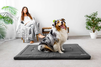 Legowisko materac dla psa Welsti ciemny szary gładki kość XL 130x90 wigofil