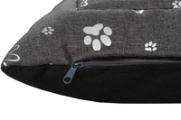 Legowisko poducha dla psa Welsti ciemny szary srebrne kości i łapki M 70x50 wigofil