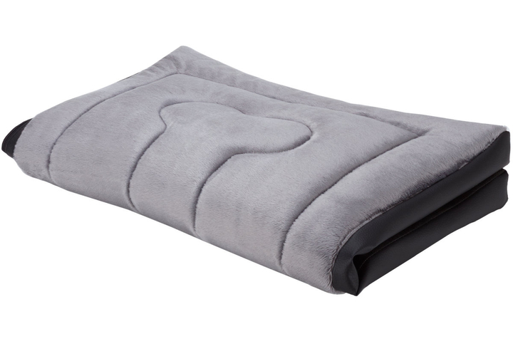 Legowisko materac dla psa Welsti ciemny szary srebrne kości i łapki L 100x70 antypoślizgowy