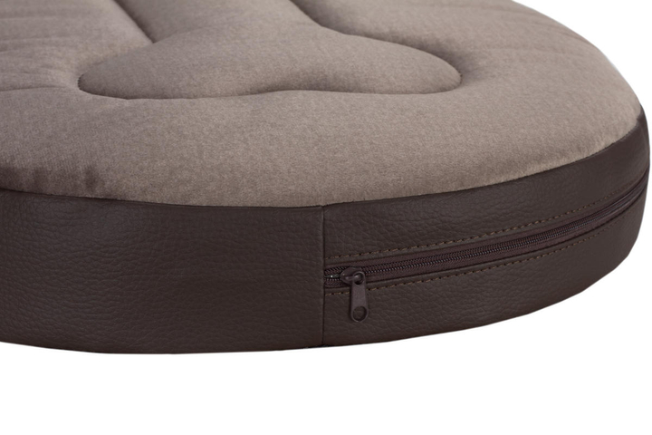 Owalne legowisko kojec dla psa Welsti ciemny szary srebrne kości i łapki M 58x47 antypoślizgowy