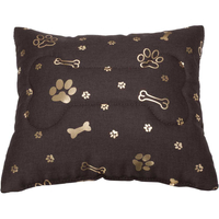 Poduszka dla psa EcoHomeGarden ciemna szara piesek z kością kodura 30x30